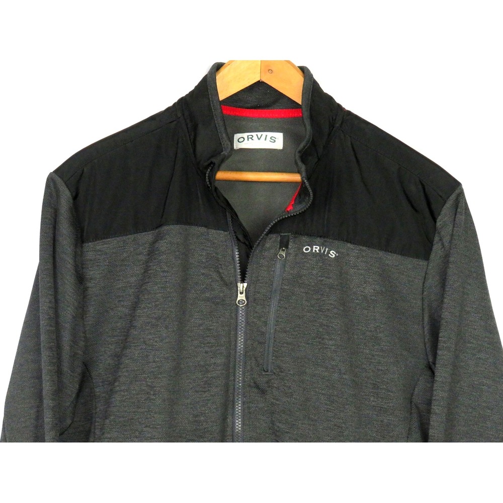 ORVIS Full Zip-Up Gray 100% Polyester Casual‎ Jacket Men's Large